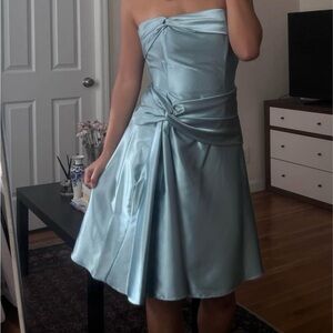 Fiesta Strapless Light Blue Dress